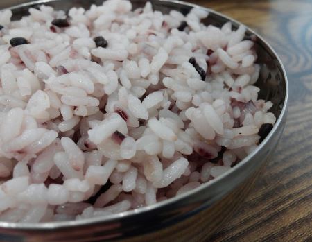 쌀밥 흑미밥