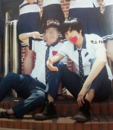 꽃달고 찍은 엑소 카이