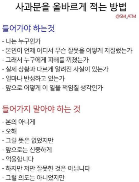 사과문에는