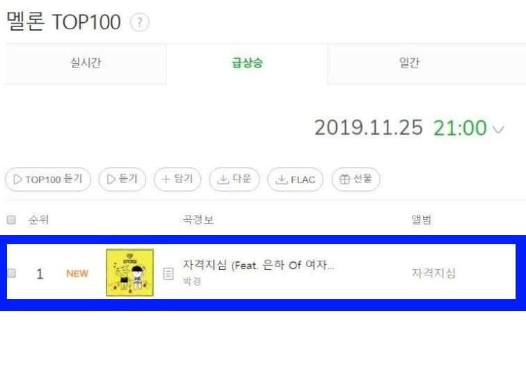 박경 음원 1위 1